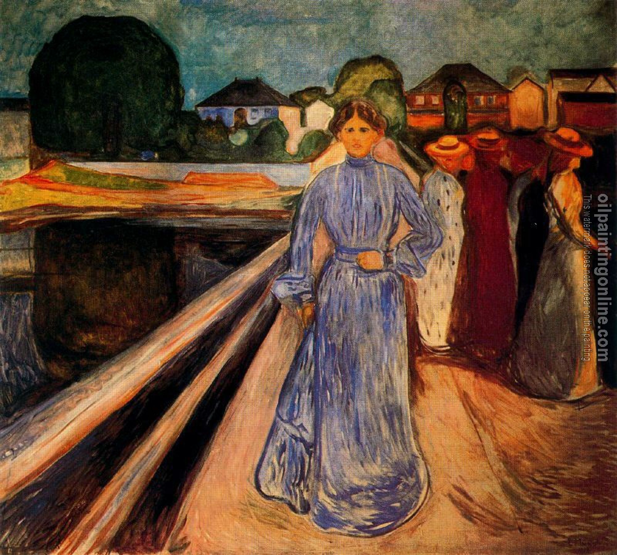 Munch, Edvard - Mujeres sobre el puente